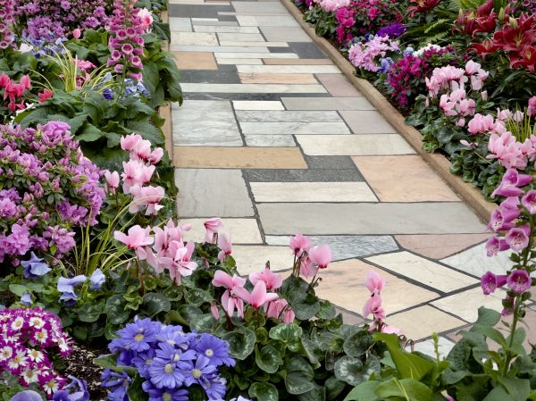 Garden Path Installation in Yorba Linda